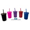 VASO PONY 16 OZ CON TAPA, VASO Y POPOTE DEL MISMO COLOR.  VARIEDAD EN COLORES