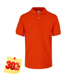 PLAYERA POLO 50% POLIESTER, 50% ALGODON/PREM 230GR MUJER NARANJA TALLA S YTISPA