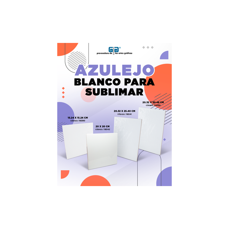 AZULEJO DE CERAMICA BLANCO PARA SUBLIMACION