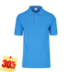 PLAYERA POLO 50% POLIESTER, 50% ALGODON/PREM 230GR HOMBRE AZUL TURQUESA TALLA XL YTISPA