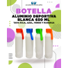 BOTELLA DE ALUMINIO BLANCA DEPORTIVA PORTABLE 650 ML COLORES