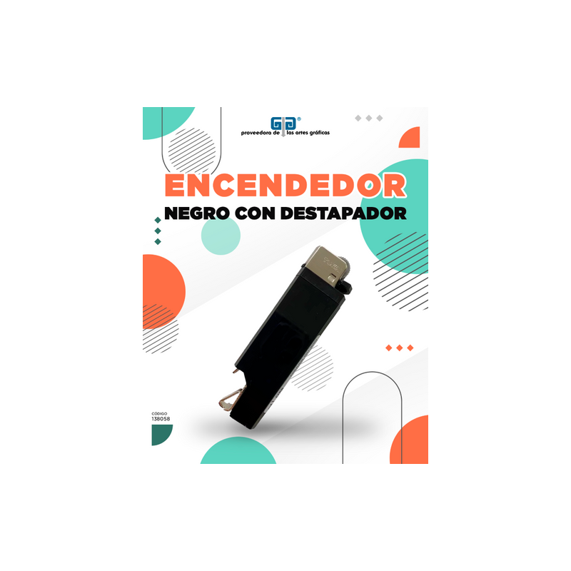 ENCENDEDOR  NEGRO CON DETAPADOR