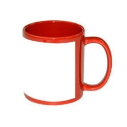 TAZA ROJA CON VENTANA 11 OZ
