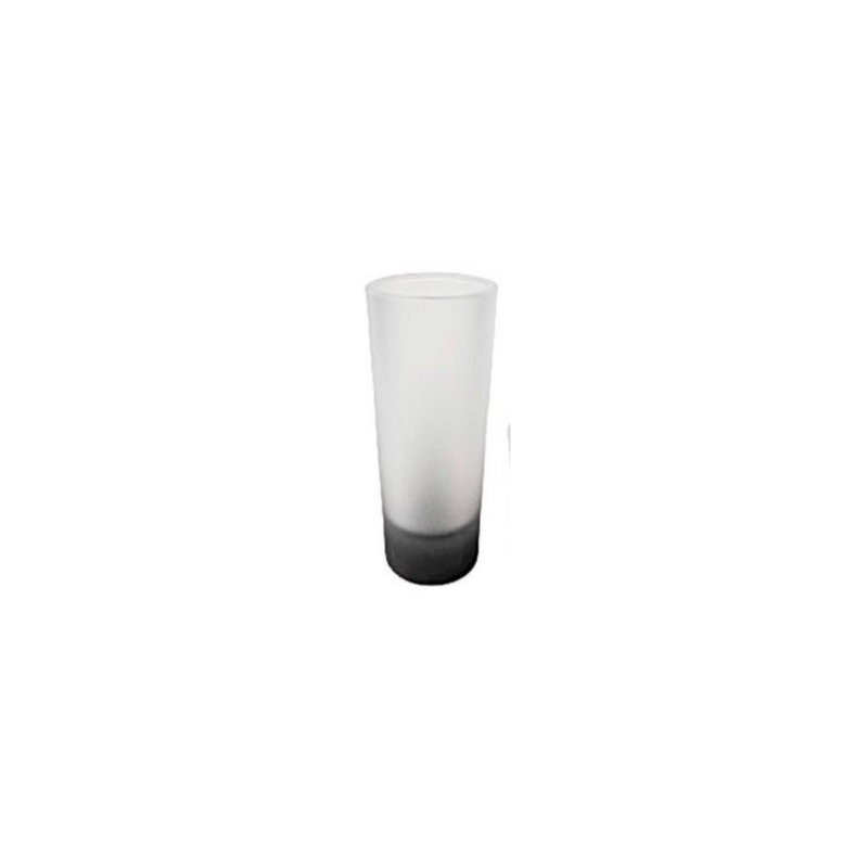 VASO TEQUILERO 2oz CRISTAL OPACO  FONDO HUMO NEGRO ESMERILADO PARA SUBLIMAR 58 ML SUBLIMACION ENCOGRAPHICS