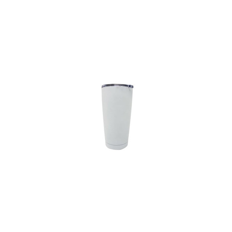 VASO CONICO BLANCO ACERO INOXIDABLE 20 OZ CON TAPA TRANSPARENTE PARA SUBLIMAR 590 ML SUBLIMACION ENCOGRAPHICS