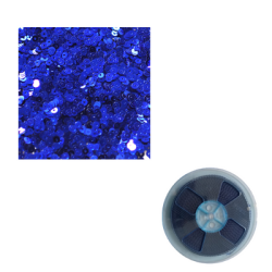 ROLLO LENTEJUELA  REDONDA 25 MTS. C/ADHESIVO 5MM AZUL REY SUBLIMAR SUBLIMACION YTISPA