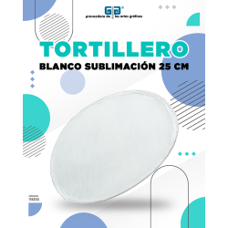 TORTILLERO BLANCO SUBLI 25 PARA SUBLIMAR SUBLIMACION YTISPA