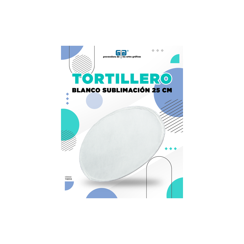 TORTILLERO BLANCO SUBLI 25 PARA SUBLIMAR SUBLIMACION YTISPA