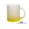 TAZA VIDRIO GLASEADO ESMERILADO AMARILLA 11 OZ PARA SUBLIMAR 325 ML SUBLIMACION ENCOGRAPHICS