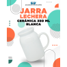 JARRA LECHERA BLANCA DE CERAMICA PARA SUBLIMAR 350 ML SUBLIMACION ENCOGRAPHICS