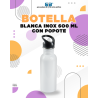 BOTELLA DE ALUMINIO BLANCA CON POPOTE PARA SUBLIMAR 600 ML SUBLIMACION ENCOGRAPHICS
