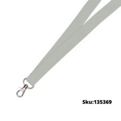 CORDON PLANO PARA GAFETE DESPRENDIBLE PORTAGAFETE  CON BROCHE SEGURIDAD  GRIS