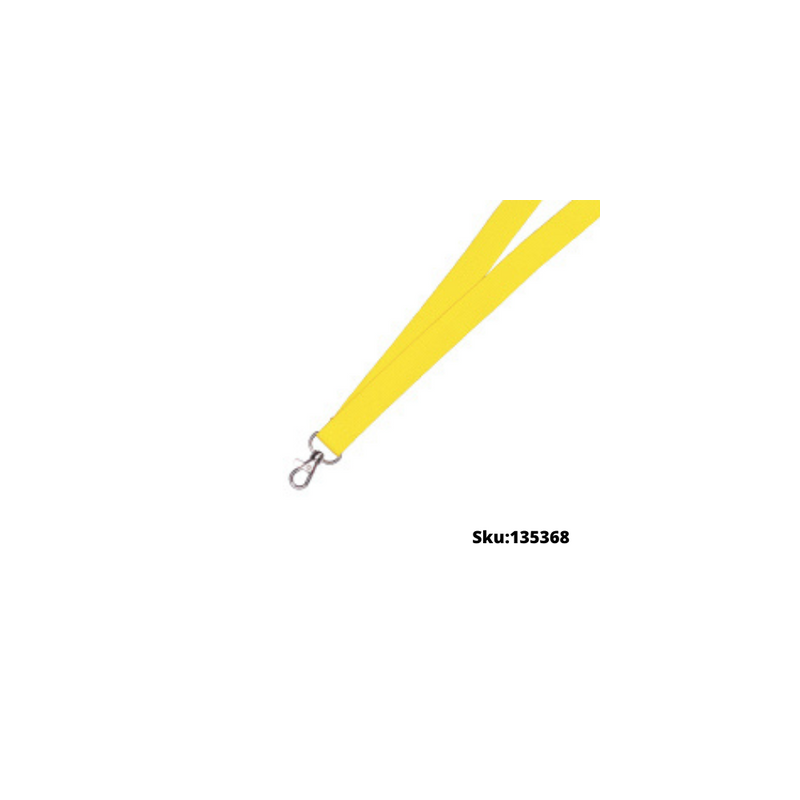 CORDON PLANO PARA GAFETE DESPRENDIBLE PORTAGAFETE  CON BROCHE SEGURIDAD  AMARILLO