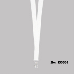 CORDON PLANO PARA GAFETE DESPRENDIBLE PORTAGAFETE CON BROCHE SEGURIDAD BLANCO