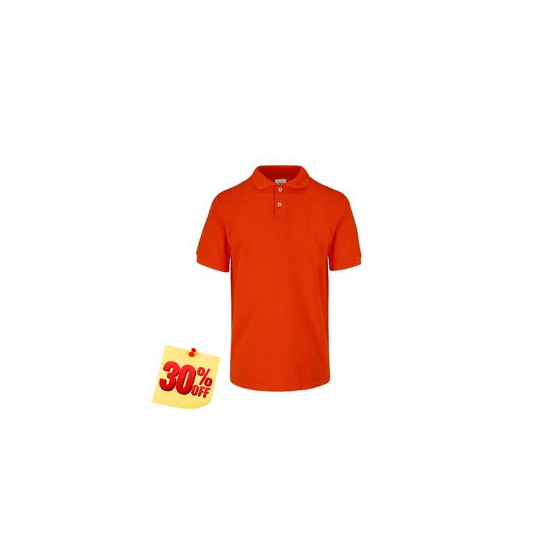 PLAYERA POLO 50% POLIESTER, 50% ALGODON/PREM 230GR HOMBRE NARANJA TALLA S YTISPA
