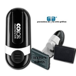 SELLO COLOP POCKET STAMP Q 25	DE BOLSILLO	MEDIDA 25 X 25 MM  TINTA	NEGRO	AUTOENTINTABLE
