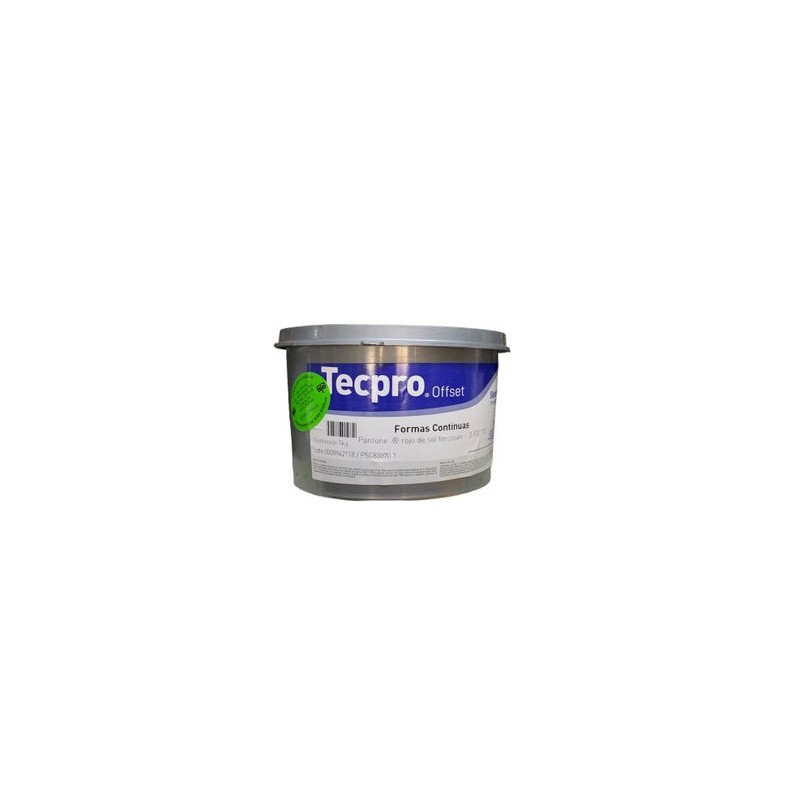TINTA PARA PRENSA OFFSET COLOR ROJO DE SOL FORCOSAN CLAVE 3 FOC 70 CONTENIDO 1 KG MARCA TECPRO SANCHEZ PRODUCCION EN MEXICO