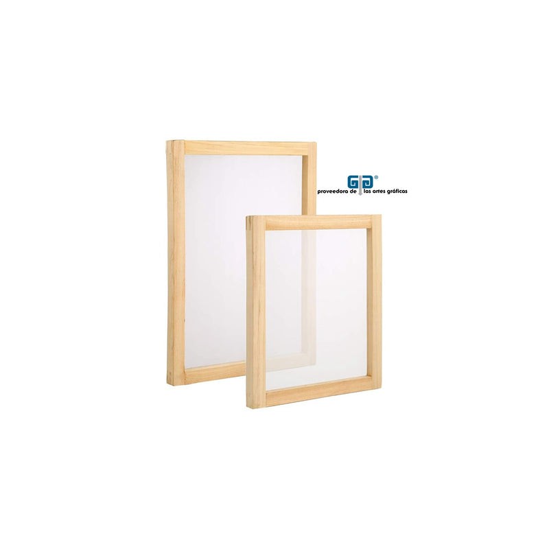 MARCO DE MADERA TENSADO MALLA BLANCA 40X50 CMS 90 PUNTOS POR Cm2