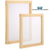 MARCO DE MADERA TENSADO MALLA BLANCA 40X50 CMS 90 PUNTOS POR Cm2