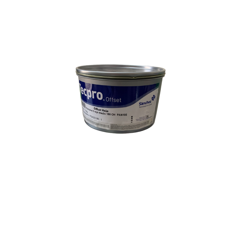 TINTA PARA PRENSA OFFSET COLOR	ROJO MEDIO	CLAVE PAN 185 CONTENIDO 1 KG MARCA	TECPRO SANCHEZ	PRODUCCION EN MEXICO