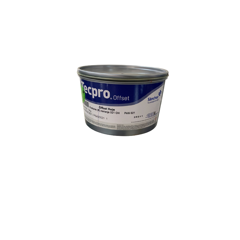 TINTA PARA PRENSA OFFSET COLOR	NARANJA CLAVE PAN 021 CONTENIDO 1 KG MARCA	TECPRO SANCHEZ	PRODUCCION EN MEXICO