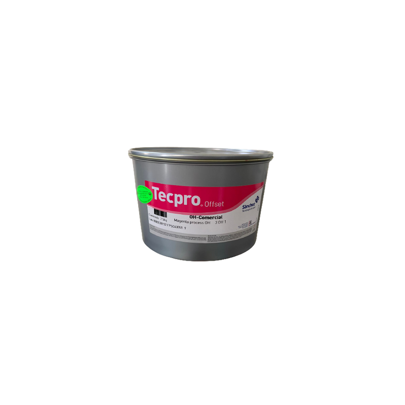 TINTA PARA PRENSA OFFSET COLOR	MAGENTA PROCESS CLAVE	3 OH 1 CONTENIDO 2.5 KG MARCA	TECPRO SANCHEZ	PRODUCCION EN MEXICO