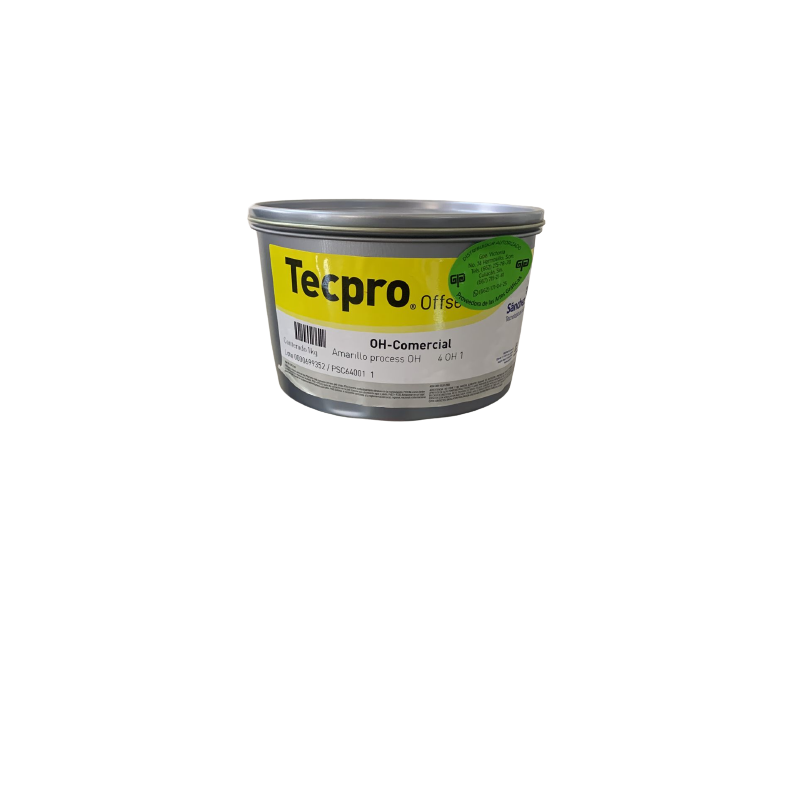 TINTA PARA PRENSA OFFSET COLOR	AMARILLO PROCESS CLAVE 4 OH 1 CONTENIDO 1 KG MARCA	TECPRO SANCHEZ	PRODUCCION EN MEXICO