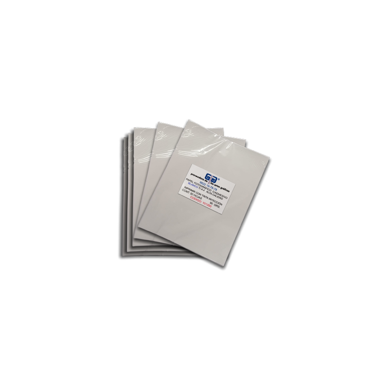 PAPEL FOTOGRAFICO CON ADHESIVO A 4, BLANCO, 90 GRAMOS CON 50 HOJAS